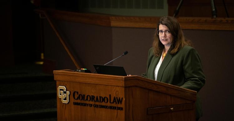 Professor Shapiro giving keynote address
