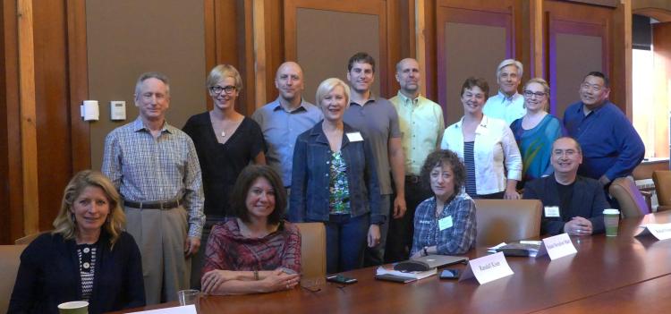 Professor Huang (far right) and conference attendees