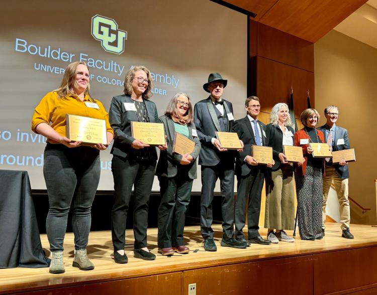 Colene receives her award