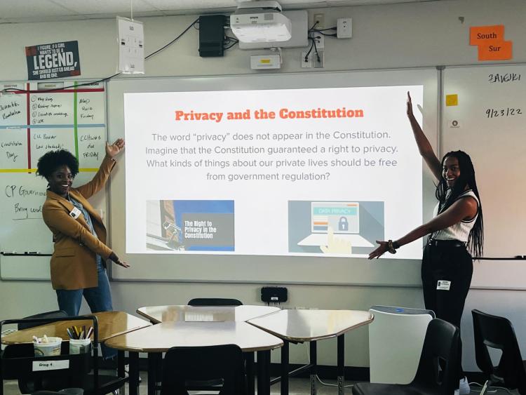 Student volunteers at Constitution Day