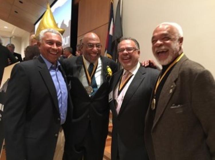 L-R: Chuck Williams, Sonny Flowers, Hon. Gary Jackson, and Bill Harris