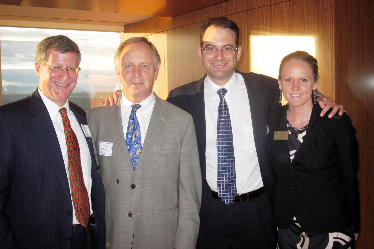 Judge Gabriel, Magistrate Judge Boland, Dean Weiser, Becca Siever ('14)