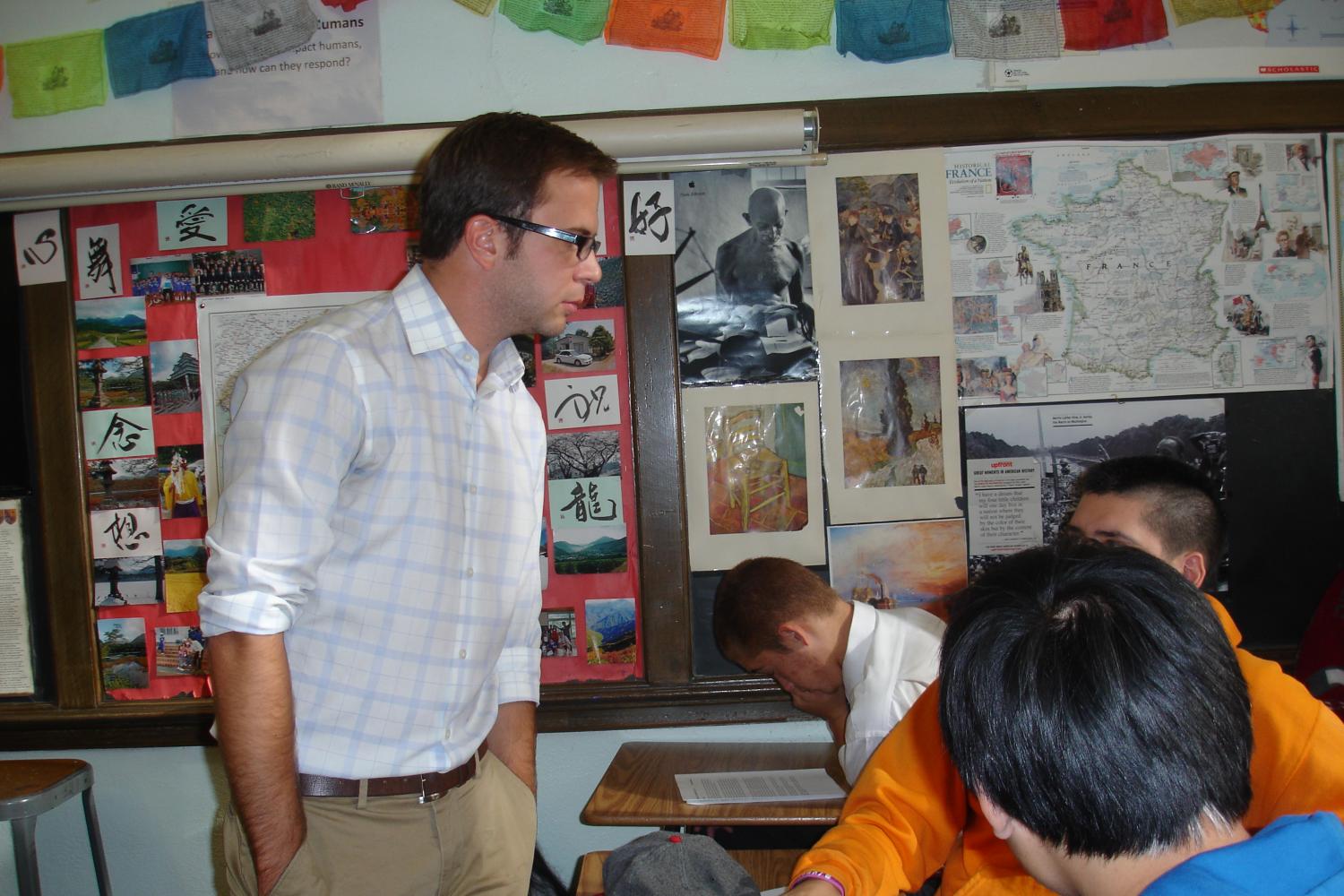 Teacher and students