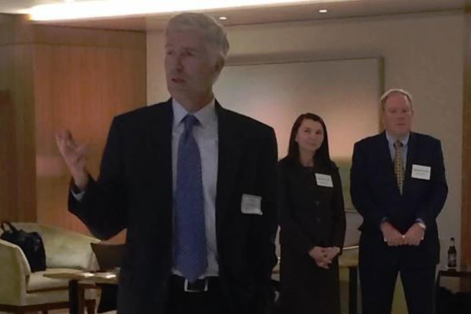 Judge Gorsuch speaking to students