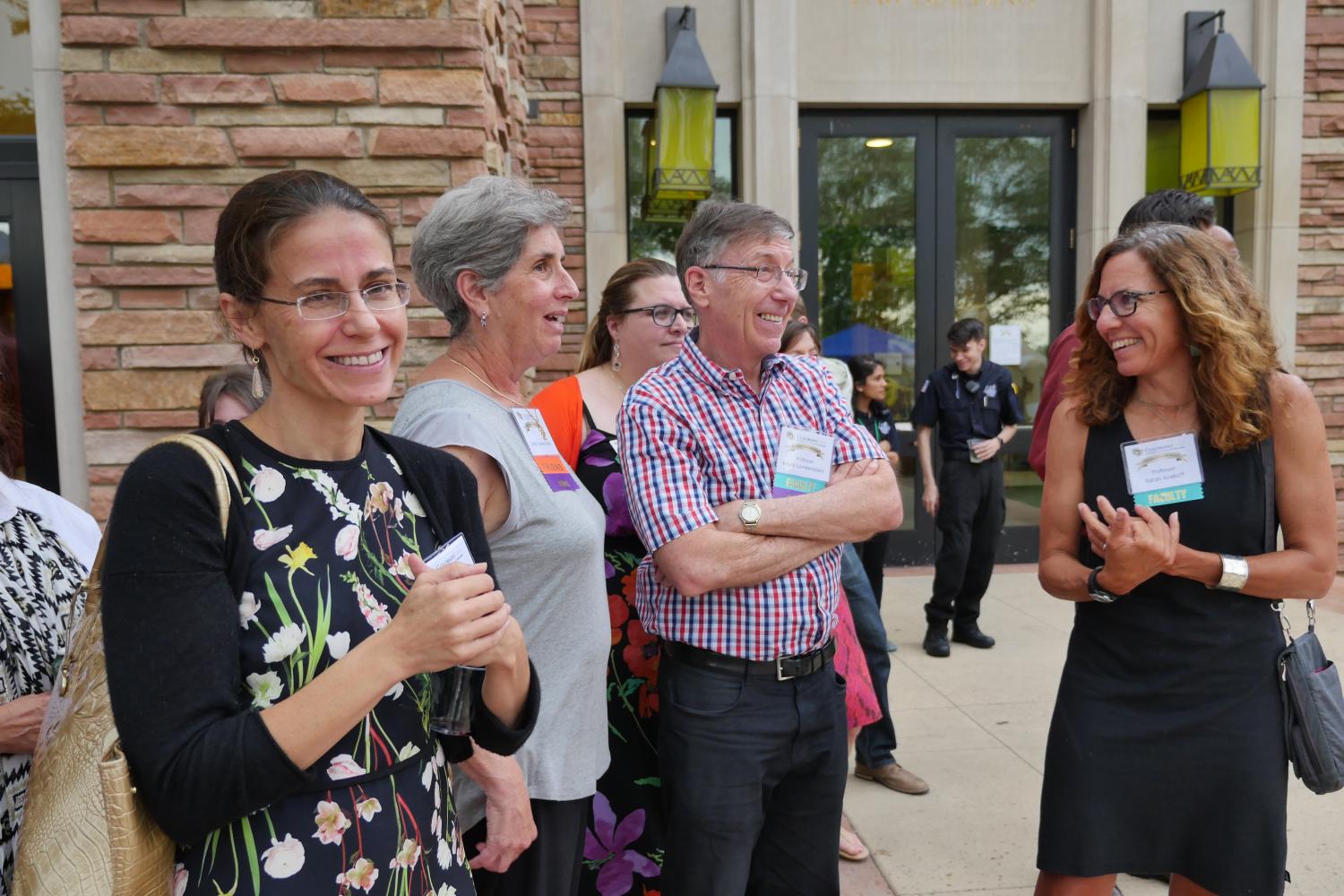 Faculty and Alumni Mingling