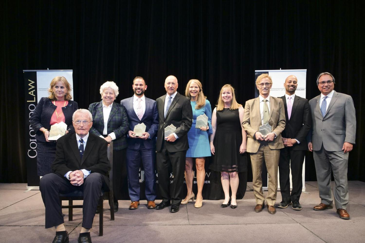 Darla Daniel, Siddhartha Rathod, and Dean S. James Anaya with this year’s honorees