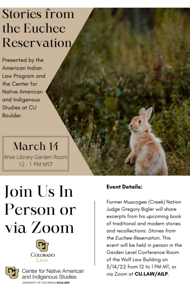 Stories From The Euchee Reservation: AILP Event 3/14/22