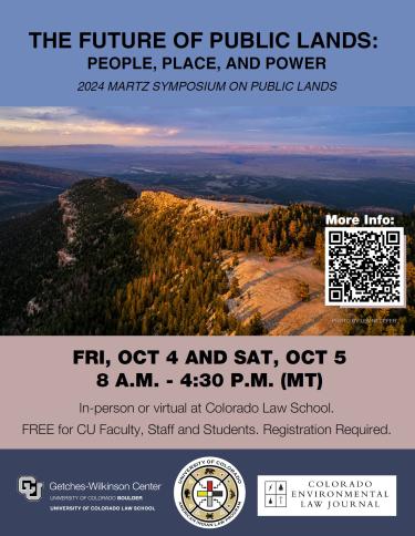 The Future of Public Lands; People Place, and Power flyer