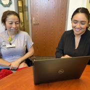Immigration Clinic student and client