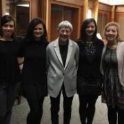 Pictured (L-R): Jennifer Sullivan, Lindsey Knapton ('18), Jordan Henry ('18), Justice Dubofsky, Jennifer Benson ('18), Yolanda Clarke ('18)