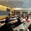 Korey Wise speaks to classroom full of students