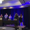 Professor Robinson accepting the OCR award