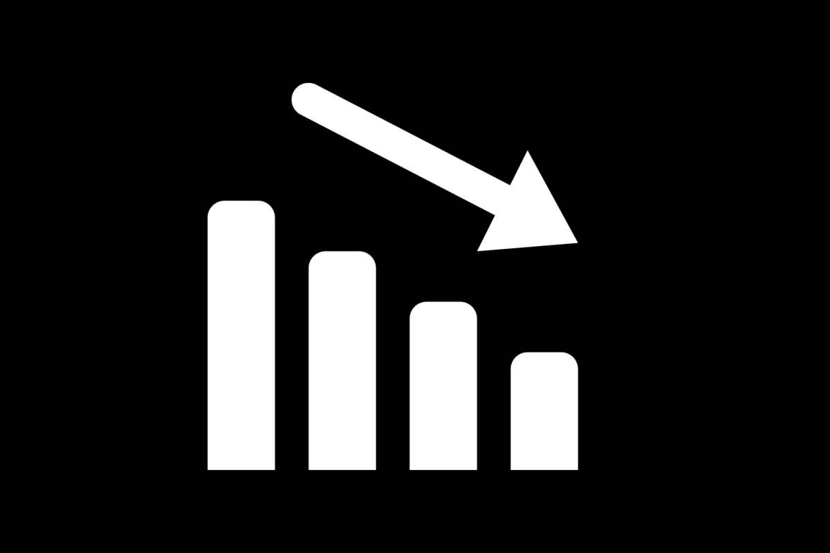 Downtrend graph icon