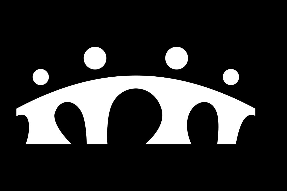 Human's linked to make a bridge icon