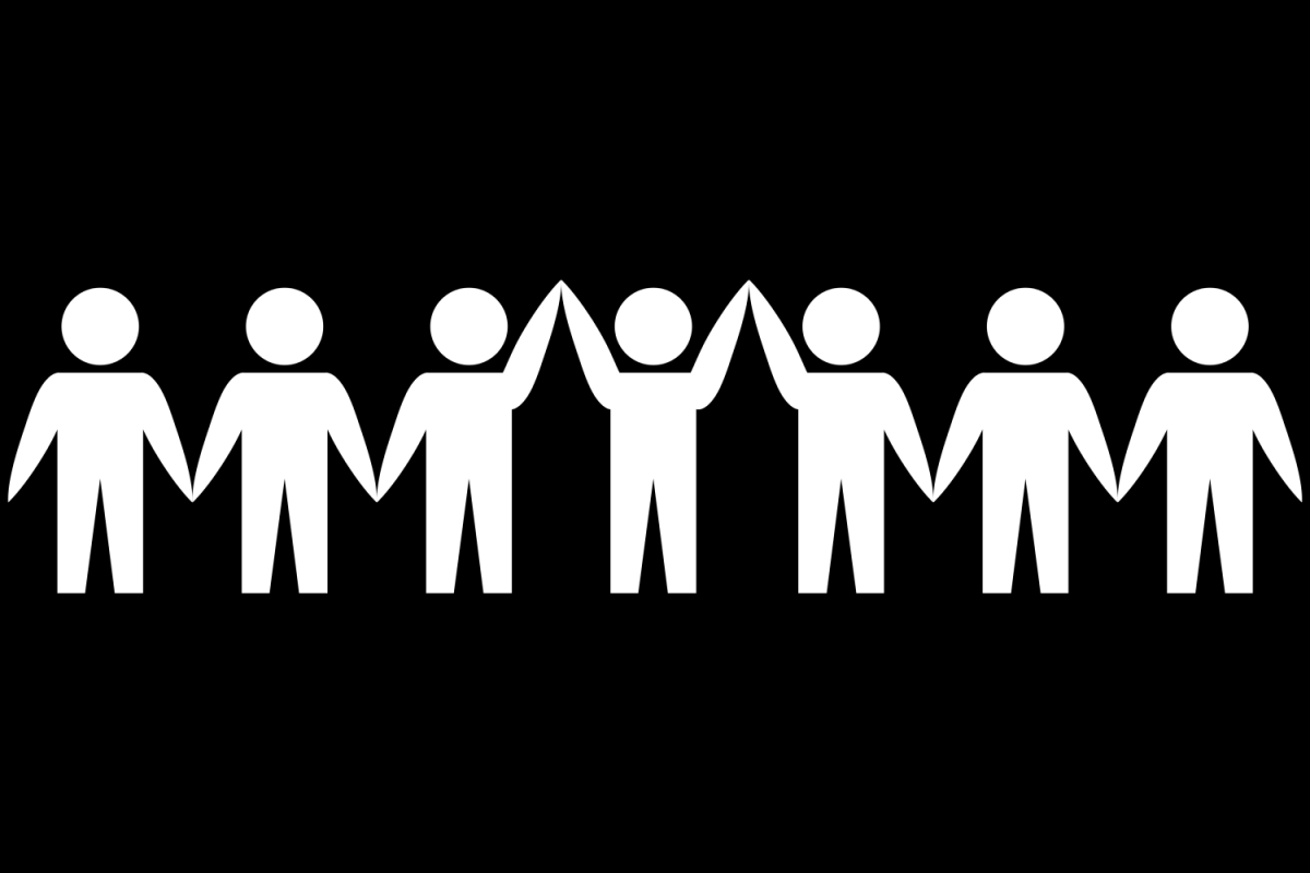 Group of people icons holding hands