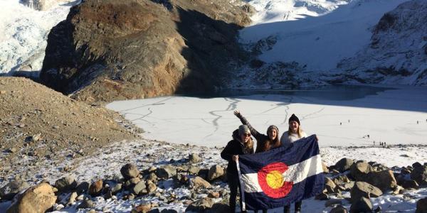 Students Abroad with Colorado Flag