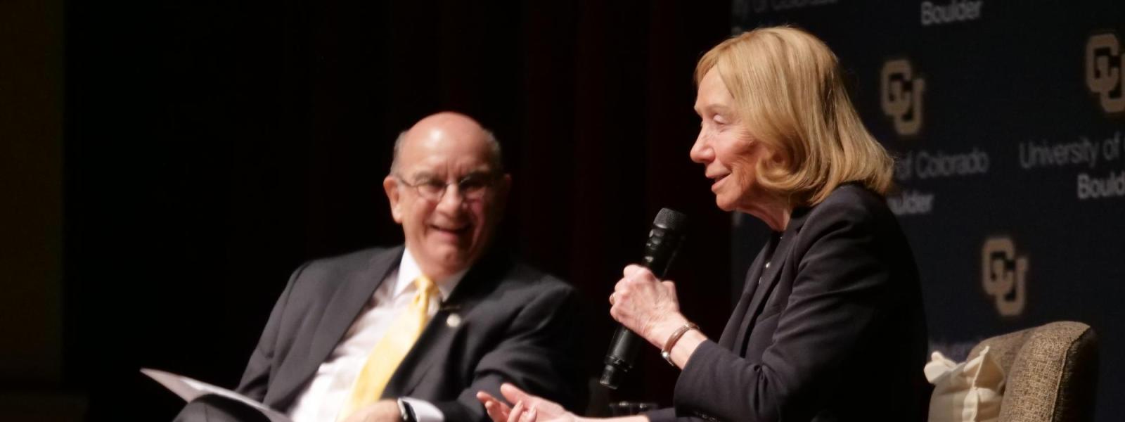 Doris Kearns Goodwin with Chancellor DiStefano
