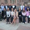Student Leaders of the Year pose together outside Kittredge Central