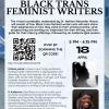 Black Trans Feminist Writers Event Flyer