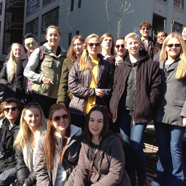 student group touring New York City Arts