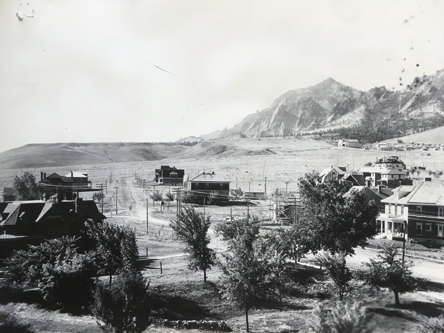 CU Boulder's the Hill neighborhood, as it looked at the turn of the 20th century.