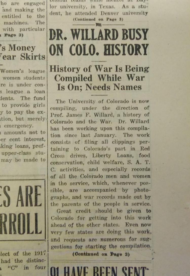 Newspaper clipping about the start of the archives