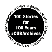 The seal of the 100 Stories for 100 years of Archives.