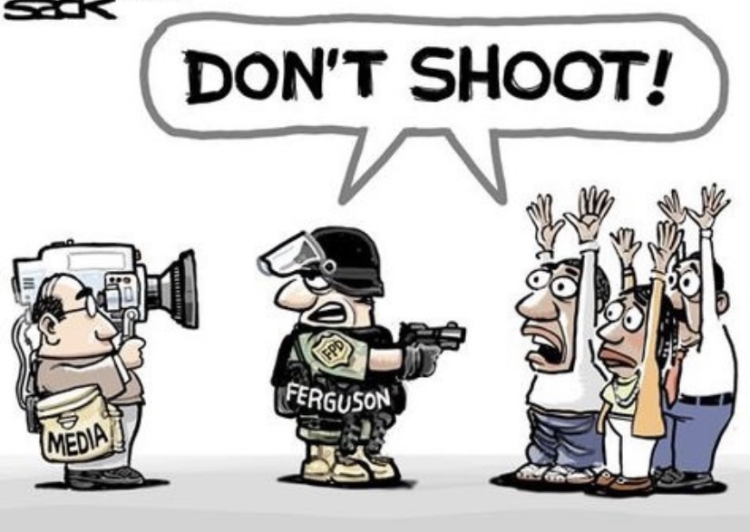 A political cartoon about the media