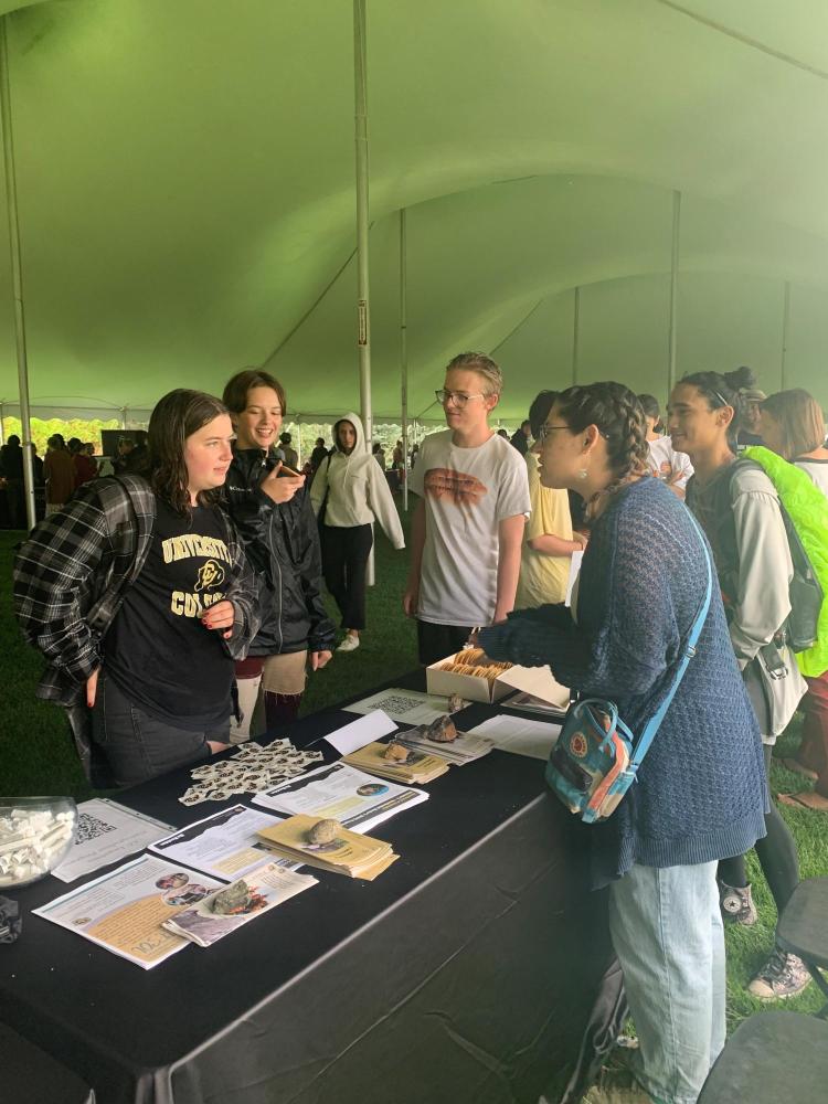 rain, jake and jamie at welcome fair