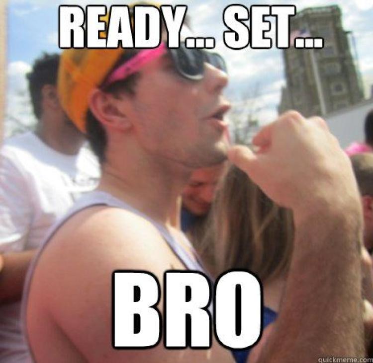 A meme of a frat bro