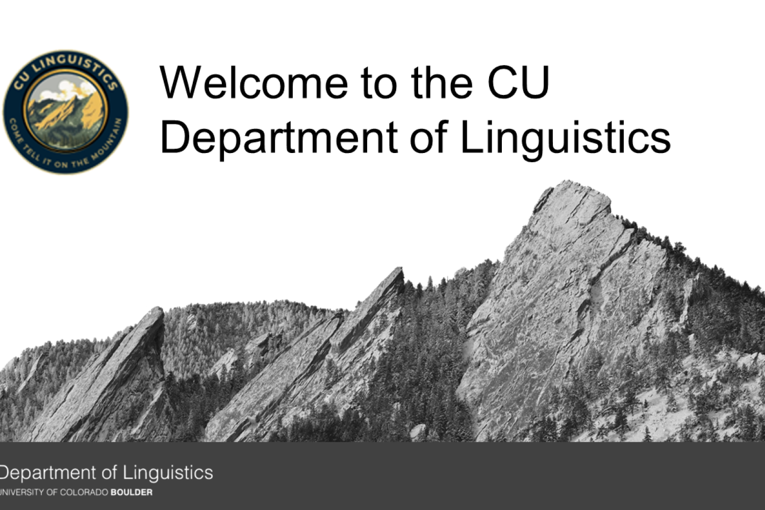 Welcome to CU Linguistics Flatirons