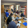 Students engaged in creating language pedagogy materials in Mexico.