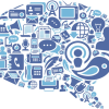 A collection of communication technology icons
