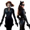 Scarlet Johansson as Black Widow and Anne Hathaway as Catwoman