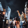 Protesters and police