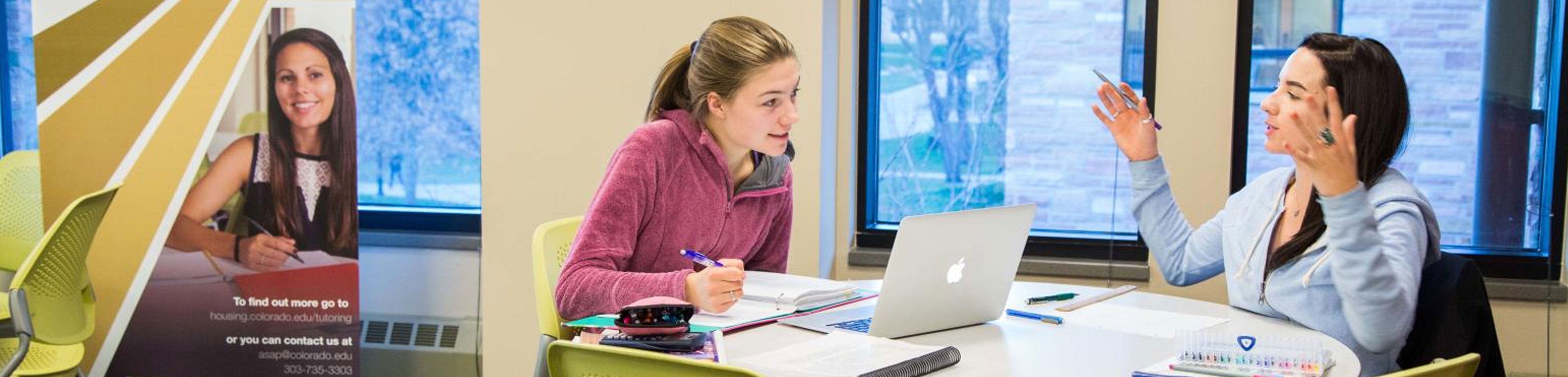 Students studying