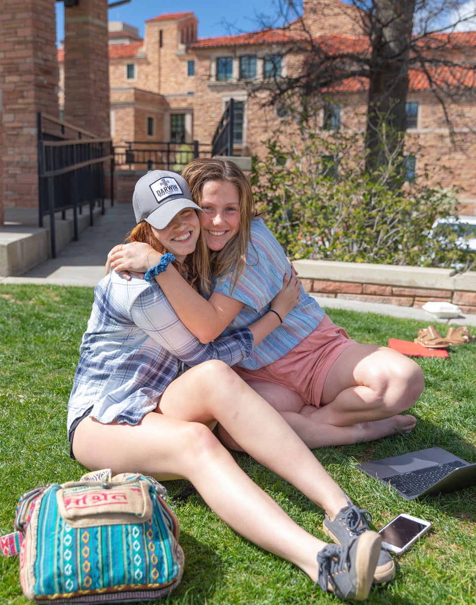 Farrand students hugging