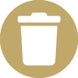 Trash can icon