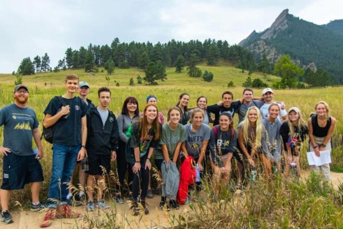 Students in the mountains