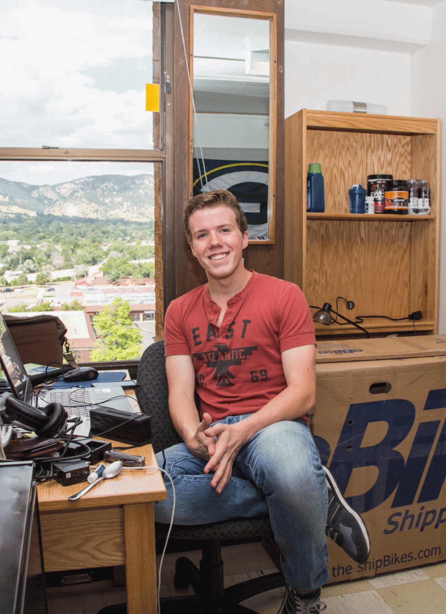 student smiling at camera