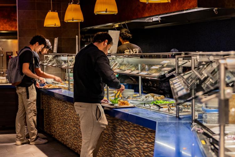 student at C4C dining hall