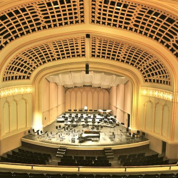 View from Balcony (Loge) 1 Center, Row F