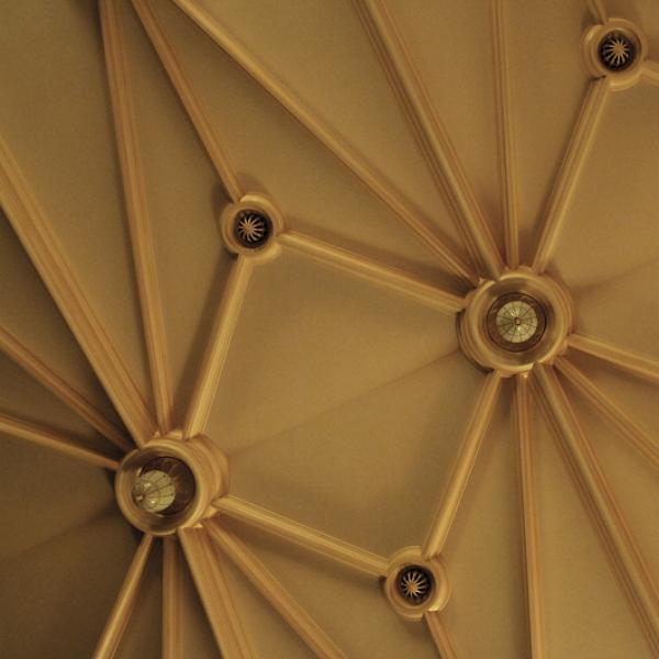 Architectural detail: Macky hall ceiling. (Photo by Casey A. Cass/University of Colorado)