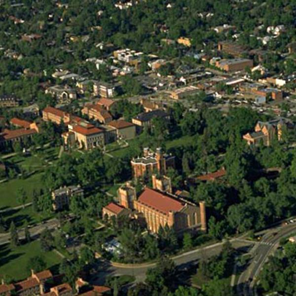 Aerial view of campus
