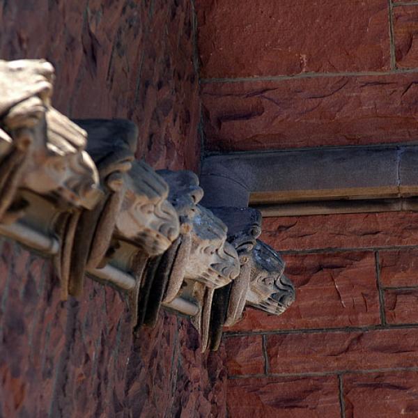 Architectural detail of Macky gargoyles