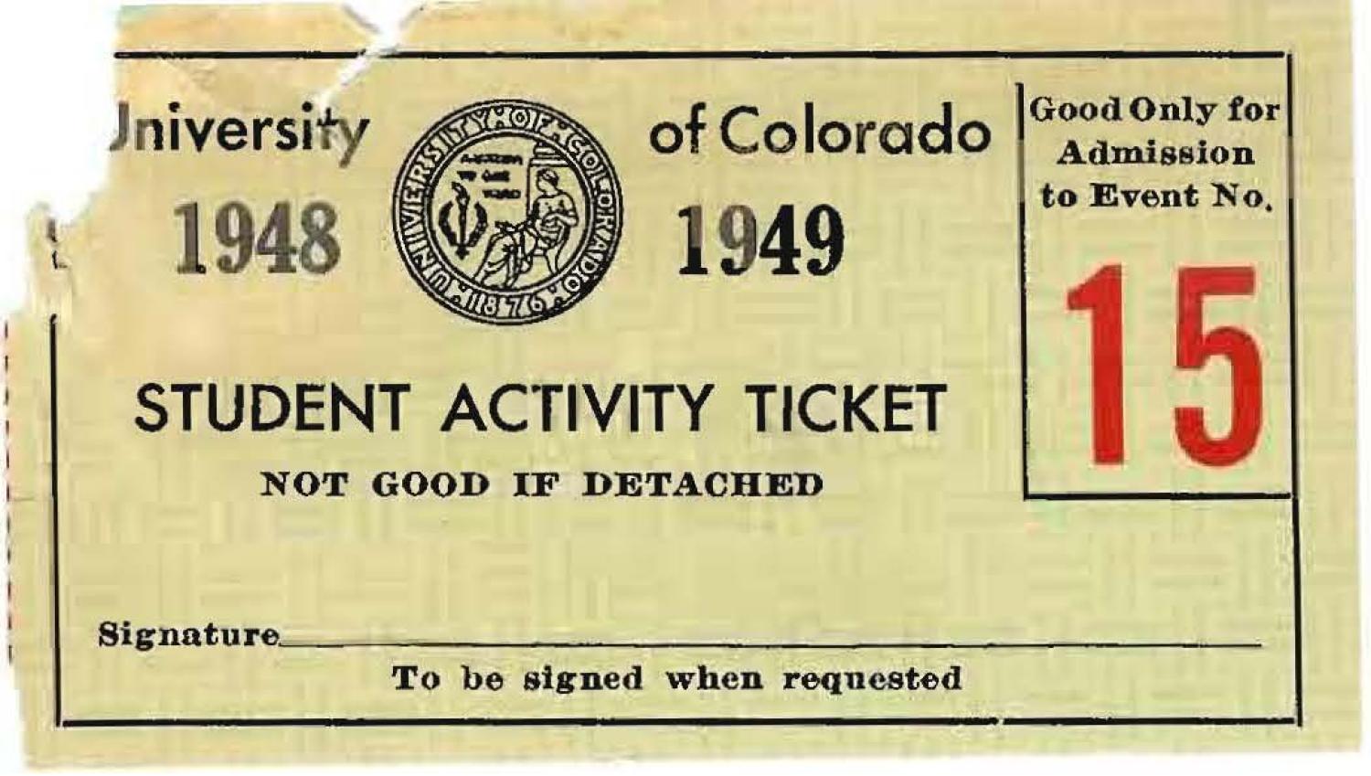 CU Event Ticket