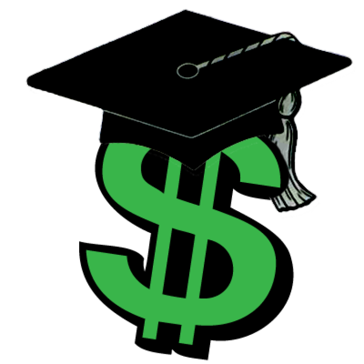 Dollar Sign with Graduation Capp