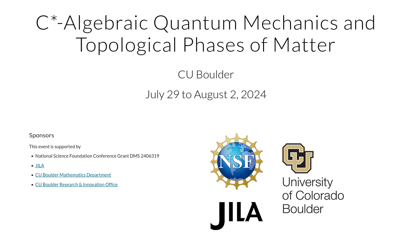 C*-Algebraic Quantum Mechanics and Topological Phases of Matter ...