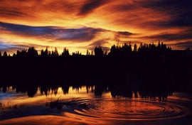 Lake at sunset