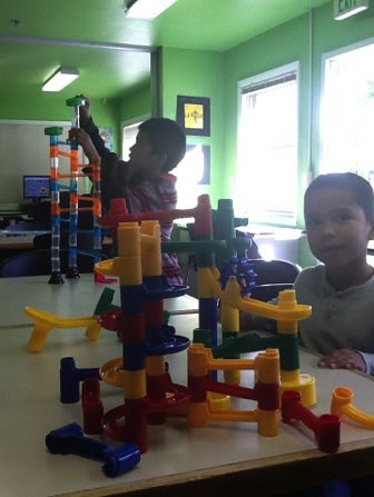 Marble rollercoasters, velocity, acceleration, and fun at the Family Learning Center